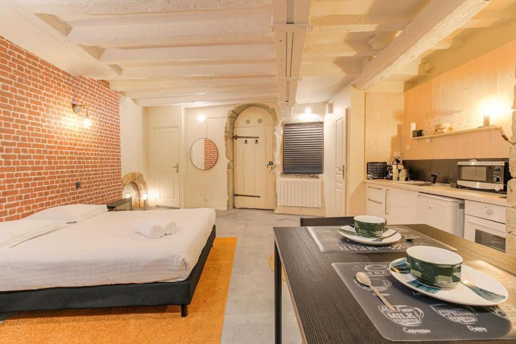 Industrial-Style Studio With Bathtub, Vieux-Лион Экстерьер фото